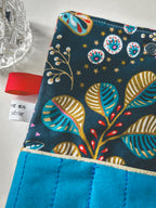 Pochette à livre A5 – bleu matelassé