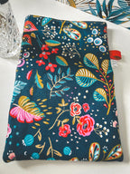 Pochette à livre A5 – bleu matelassé