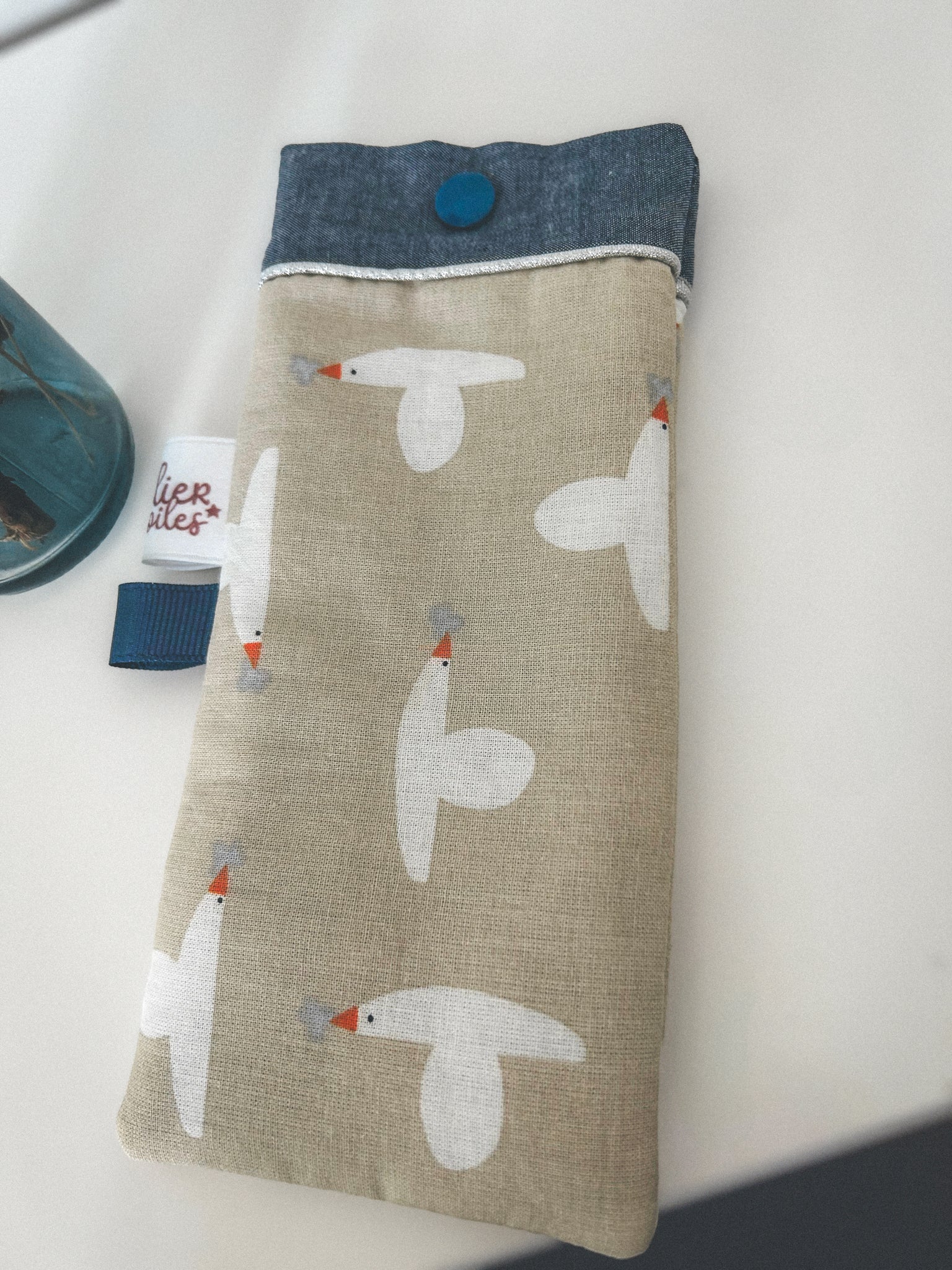 Pochette à lunettes Cigognes