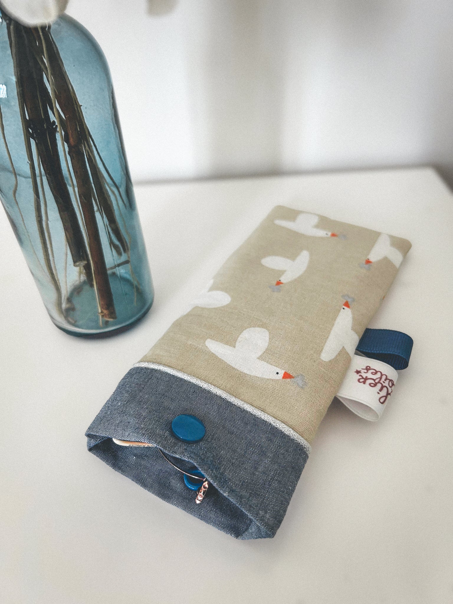 Pochette à lunettes Cigognes