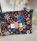 Pochette à maquillage motif automnal fleuri