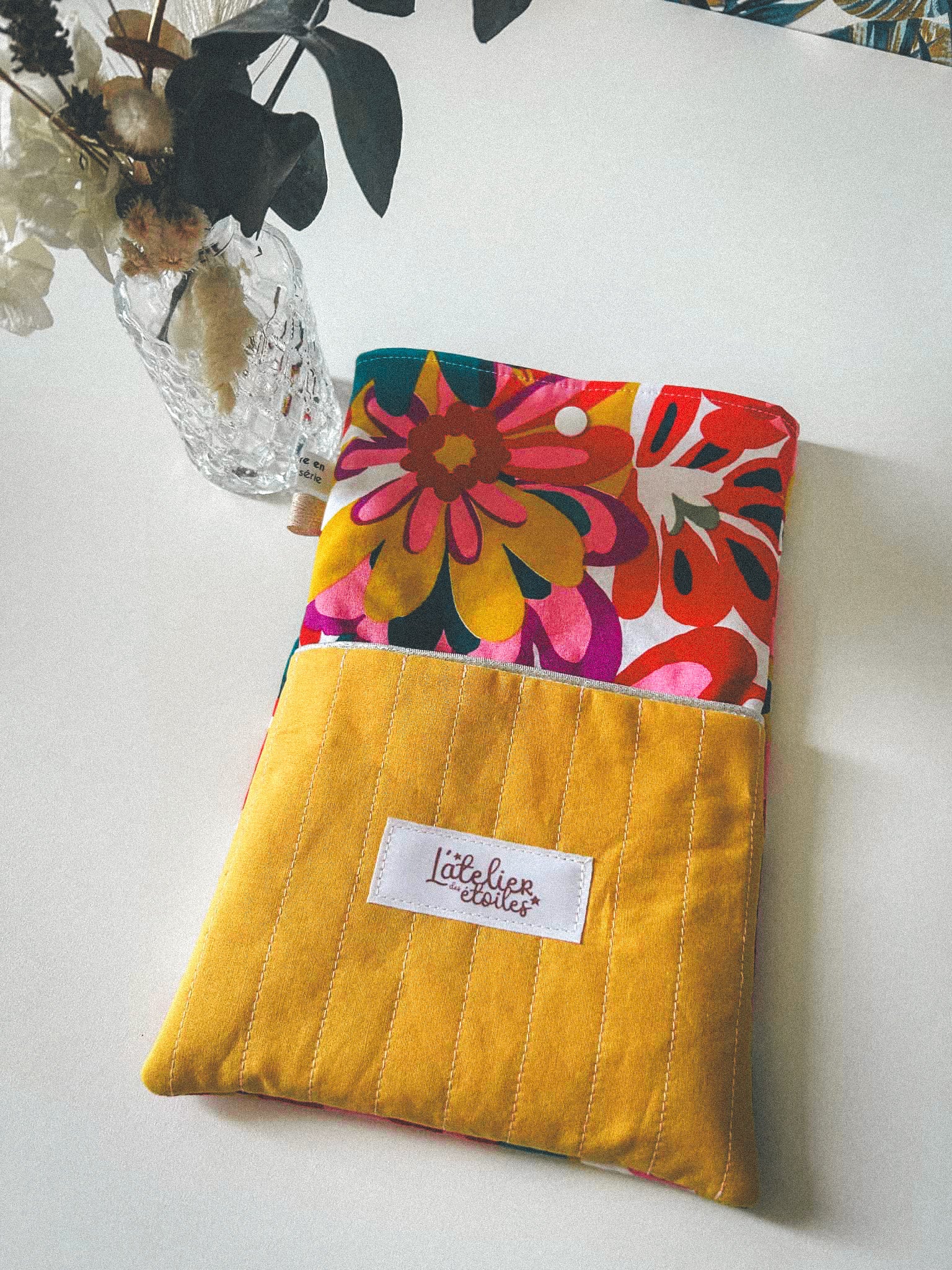 Pochette à livre format poche -  Fleurs pétillantes