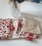 Pochette à lingettes motif fleuri
