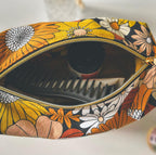 Trousse fleurie aux couleurs automnales