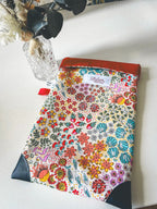 Pochette à livre A5 – Motif été & coins en simili cuir