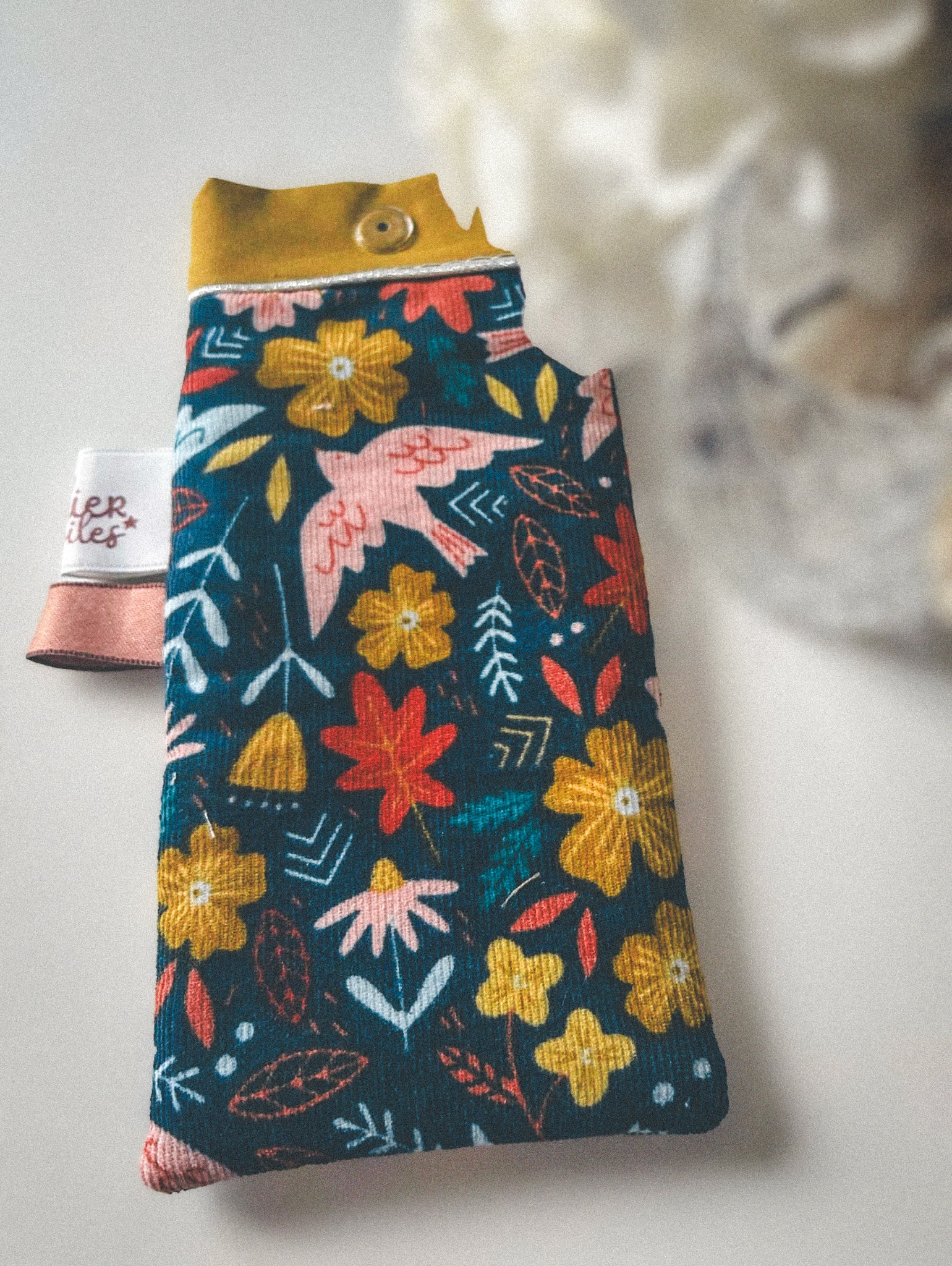 Pochette à lunettes oiseaux