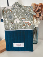 Pochette à livre de poche renard vert & bleu