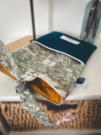 Pochette à livre de poche renard vert & bleu