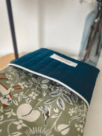 Pochette à livre de poche renard vert & bleu