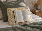 Coussin de lecture beige velours L'atelier des étoiles