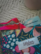 Pochette à livre A5 – Rose et bleu fleurie