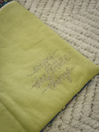 Pochette à livre A5 – Vert et fleuri