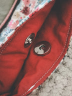 Pochette à liseuse – Fleurie & vert kaki