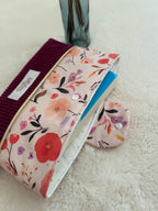 Pochette à livre fleurie rose L'atelier des étoiles