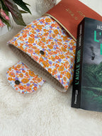 pochette à livre fleurie "Lire, c'est rêver" L'atelier des étoiles