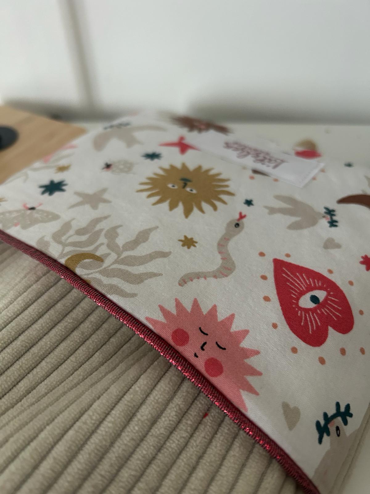 Pochette à livre en velours beige L'atelier des étoiles